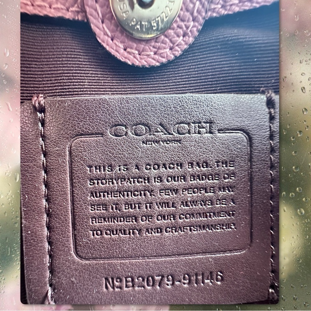 COACH SMALL LILLIE MAUVE PINK CARRYALL 91146 - Picture 17 of 17